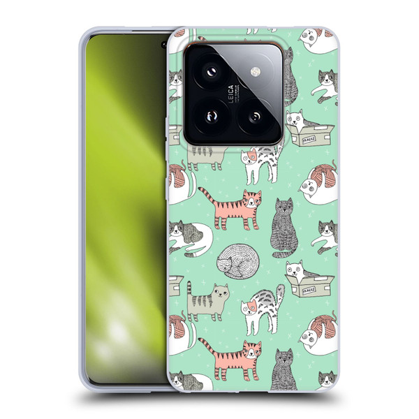 Andrea Lauren Design Animals Cats Soft Gel Case for Xiaomi 14 Pro