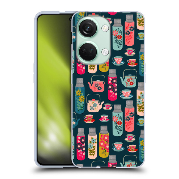 Andrea Lauren Design Food Pattern Jars & Teacups Soft Gel Case for OnePlus Nord 3 5G
