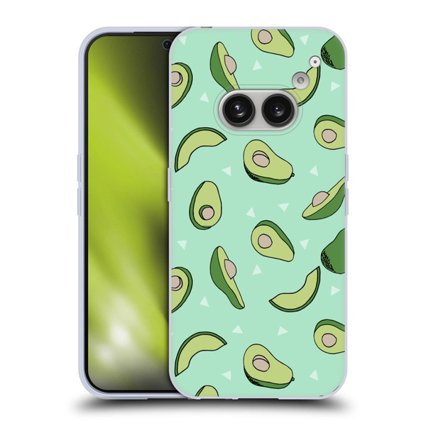 Andrea Lauren Design Food Pattern Avocado Soft Gel Case for Nothing Phone (2a)