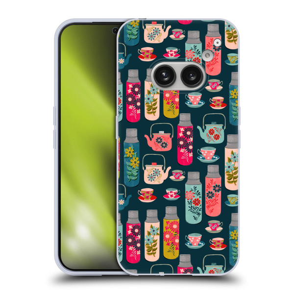 Andrea Lauren Design Food Pattern Jars & Teacups Soft Gel Case for Nothing Phone (2a)