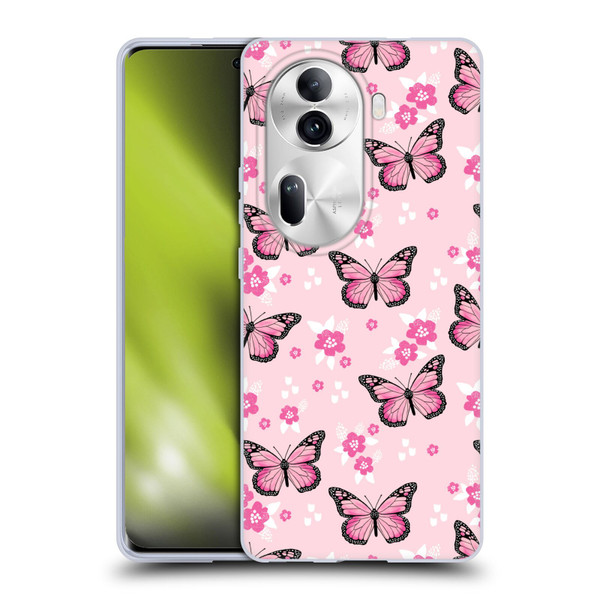 Andrea Lauren Design Lady Like Butterfly Soft Gel Case for OPPO Reno11 Pro