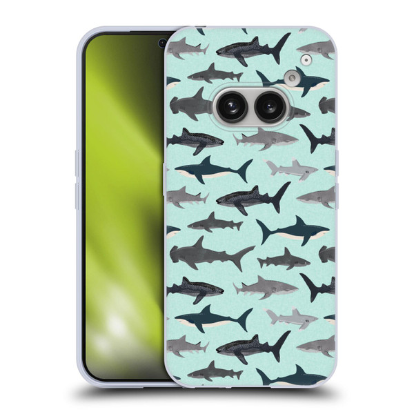 Andrea Lauren Design Sea Animals Sharks Soft Gel Case for Nothing Phone (2a)