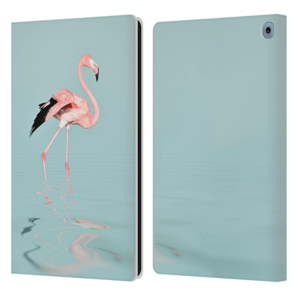 LebensArt Beings Flamingo Leather Book Wallet Case Cover For Amazon Fire HD 10 / Plus 2021