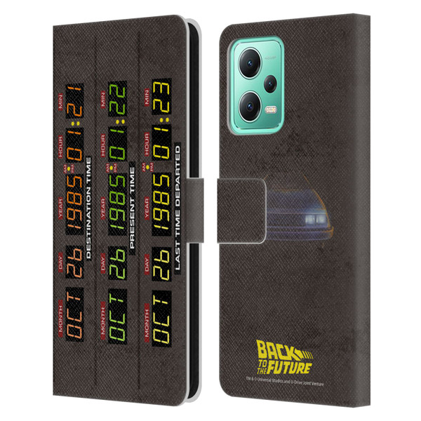 Back to the Future I Graphics Time Circuits Leather Book Wallet Case Cover For Xiaomi Redmi Note 12 5G