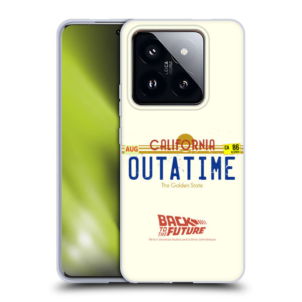 Back to the Future I Graphics Outatime Soft Gel Case for Xiaomi 14 Pro