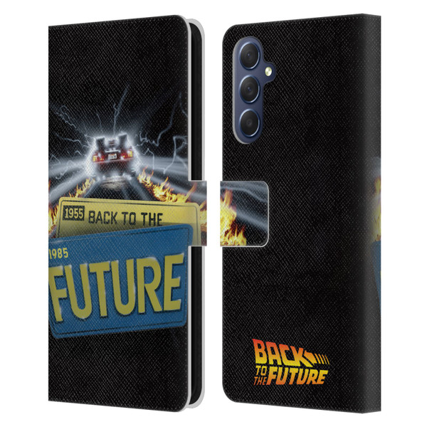 Back to the Future I Key Art Take Off Leather Book Wallet Case Cover For Samsung Galaxy M54 5G
