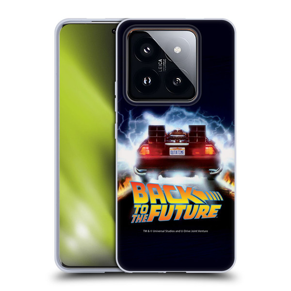 Back to the Future I Key Art Time Machine Car Soft Gel Case for Xiaomi 14 Pro