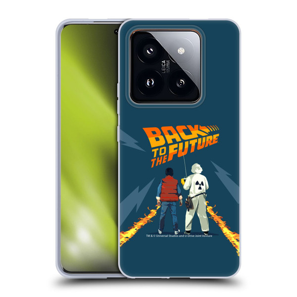 Back to the Future I Key Art Dr. Brown And Marty Soft Gel Case for Xiaomi 14 Pro