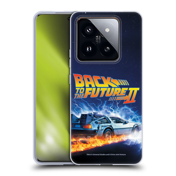 Back to the Future II Key Art Time Machine Car Soft Gel Case for Xiaomi 14 Pro