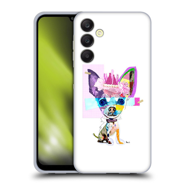 Michel Keck Animal Collage Chihuahua Soft Gel Case for Samsung Galaxy A25 5G