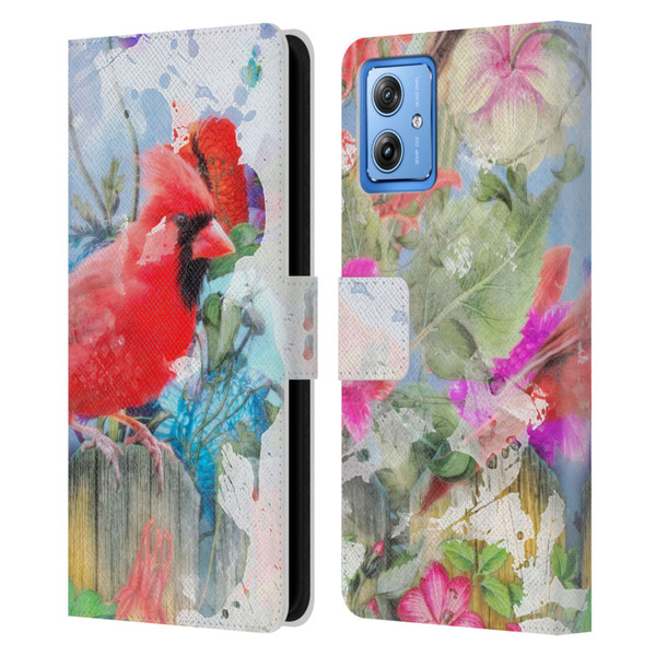 Aimee Stewart Assorted Designs Birds And Bloom Leather Book Wallet Case Cover For Motorola Moto G54 5G