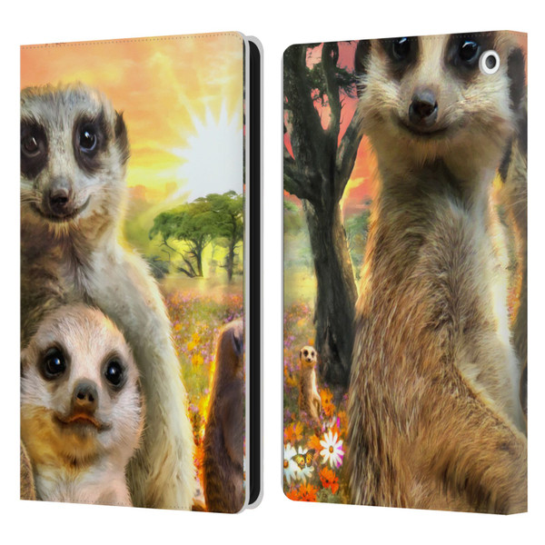 Aimee Stewart Animals Meerkats Leather Book Wallet Case Cover For Amazon Fire HD 8/Fire HD 8 Plus 2020