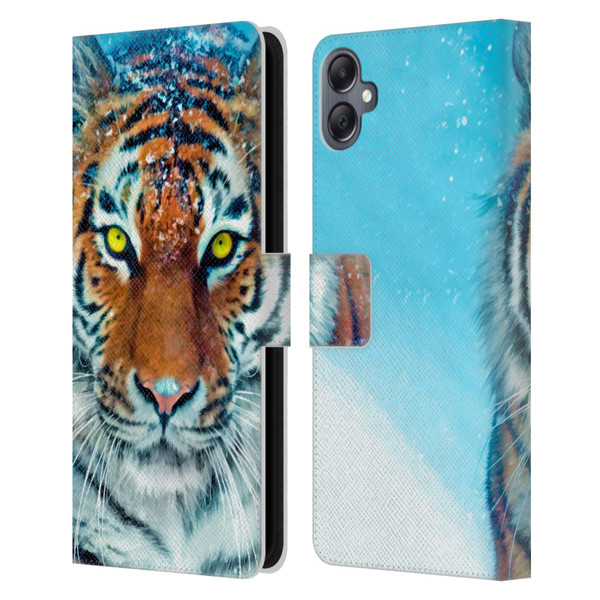 Aimee Stewart Animals Yellow Tiger Leather Book Wallet Case Cover For Samsung Galaxy A05