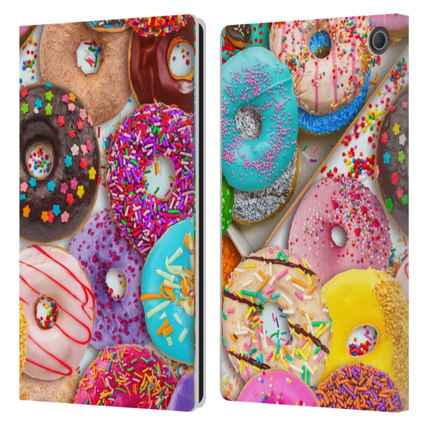 Aimee Stewart Colourful Sweets Donut Noms Leather Book Wallet Case Cover For Amazon Fire Max 11 2023