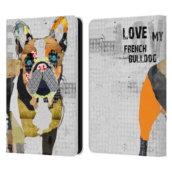 Michel Keck Dogs 4 French Bulldog Leather Book Wallet Case Cover For Amazon Kindle 11th Gen 6in 2022