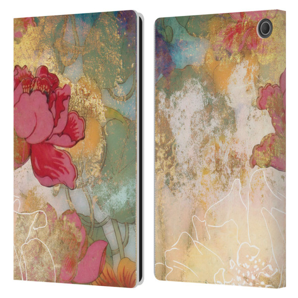 Aimee Stewart Smokey Floral Midsummer Leather Book Wallet Case Cover For Amazon Fire Max 11 2023