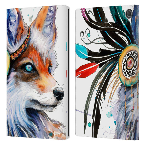 Pixie Cold Animals Fox Leather Book Wallet Case Cover For Amazon Fire Max 11 2023