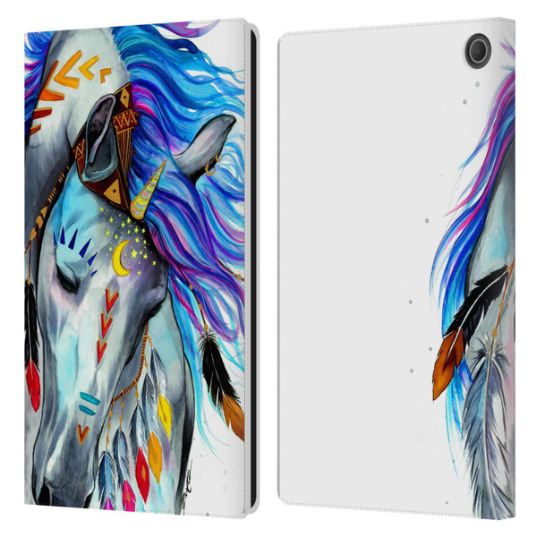 Pixie Cold Animals Spirit Leather Book Wallet Case Cover For Amazon Fire Max 11 2023