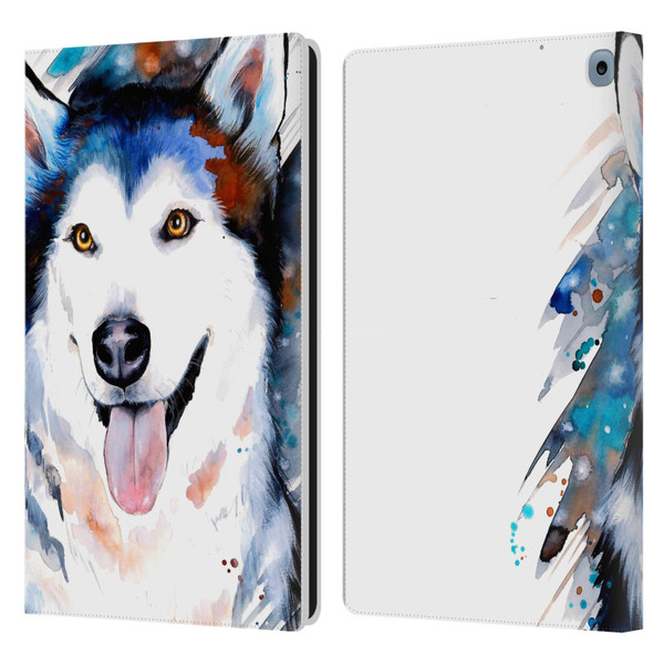 Pixie Cold Animals Husky Leather Book Wallet Case Cover For Amazon Fire HD 10 / Plus 2021
