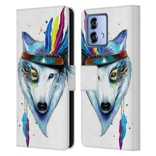 Pixie Cold Animals Warrior Leather Book Wallet Case Cover For Motorola Moto G84 5G