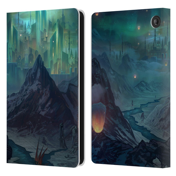 Alyn Spiller Environment Art Northern Kingdom Leather Book Wallet Case Cover For Amazon Fire 7 2022