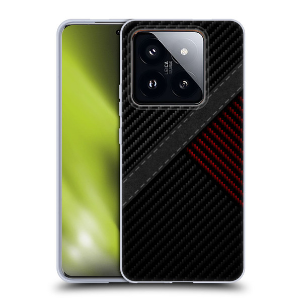 Alyn Spiller Carbon Fiber Stitch Soft Gel Case for Xiaomi 14 Pro