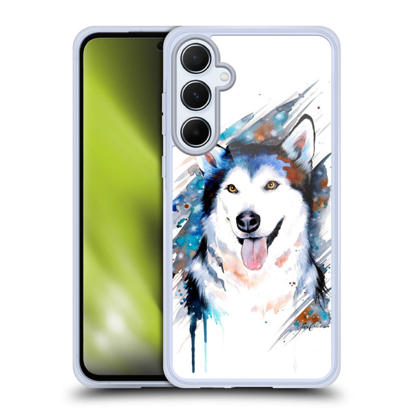Pixie Cold Animals Husky Soft Gel Case for Samsung Galaxy A55 5G