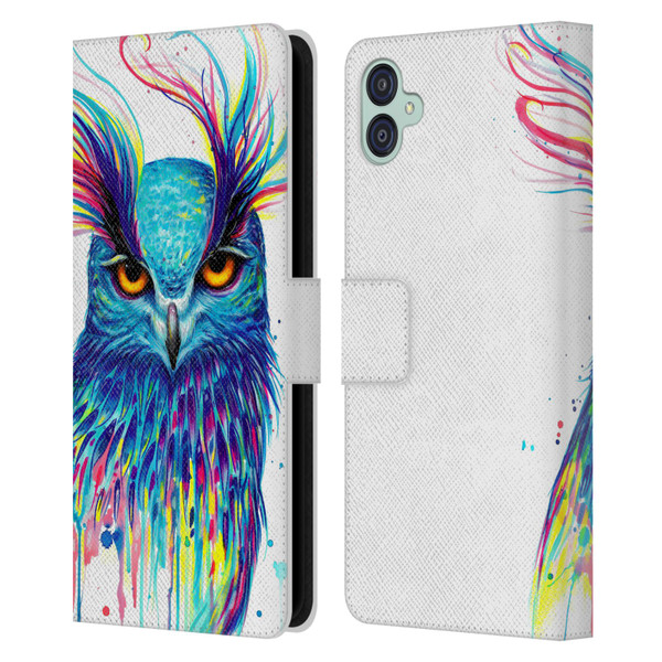 Pixie Cold Animals Into The Blue Leather Book Wallet Case Cover For Samsung Galaxy M04 5G / A04e