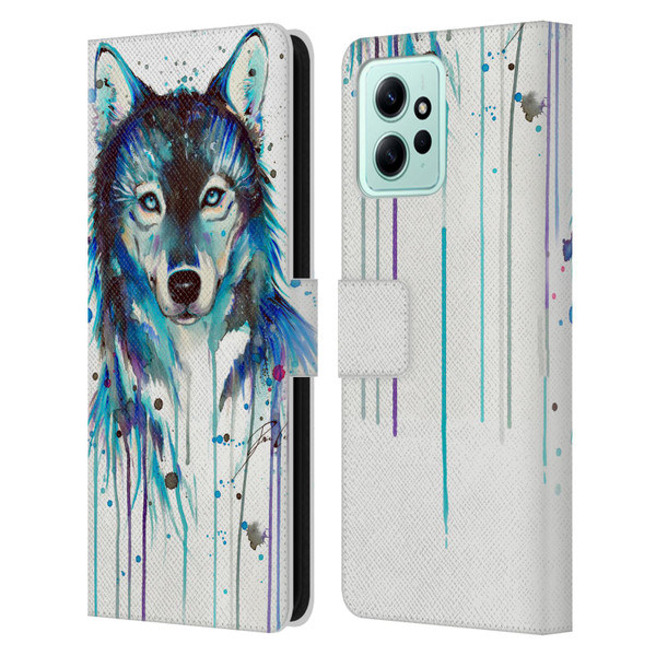 Pixie Cold Animals Ice Wolf Leather Book Wallet Case Cover For Xiaomi Redmi 12