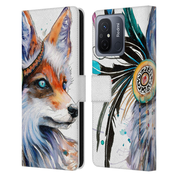 Pixie Cold Animals Fox Leather Book Wallet Case Cover For Xiaomi Redmi 12C