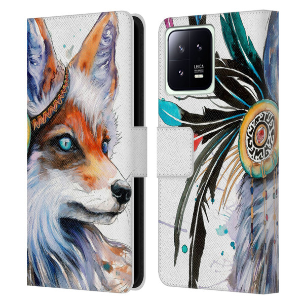 Pixie Cold Animals Fox Leather Book Wallet Case Cover For Xiaomi 13 5G