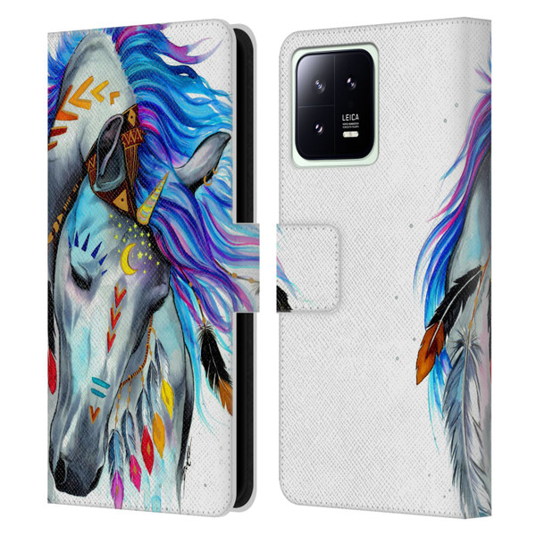 Pixie Cold Animals Spirit Leather Book Wallet Case Cover For Xiaomi 13 5G