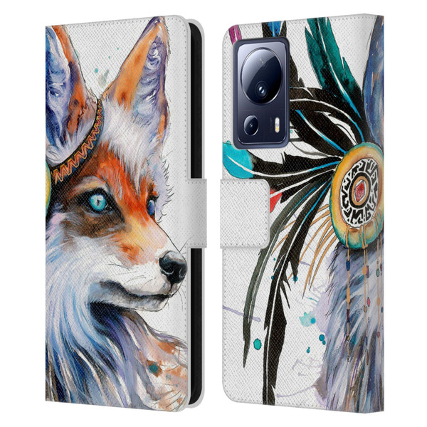 Pixie Cold Animals Fox Leather Book Wallet Case Cover For Xiaomi 13 Lite 5G