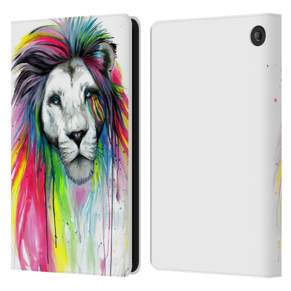 Pixie Cold Cats Rainbow Mane Leather Book Wallet Case Cover For Amazon Fire 7 2022