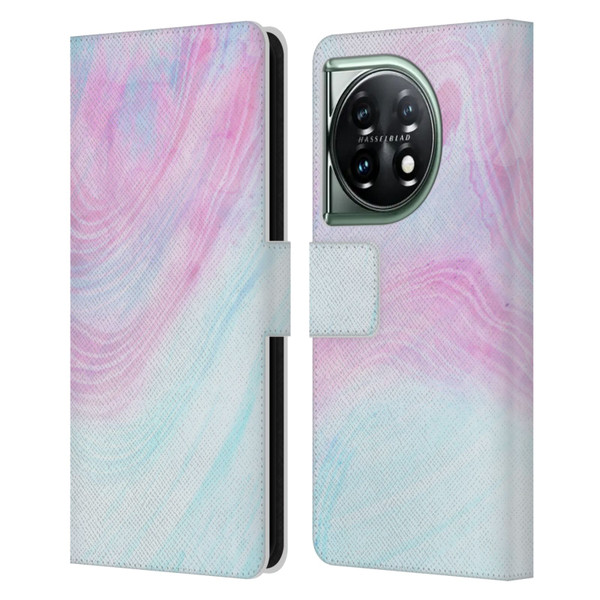 Alyn Spiller Marble Pastel Leather Book Wallet Case Cover For OnePlus 11 5G