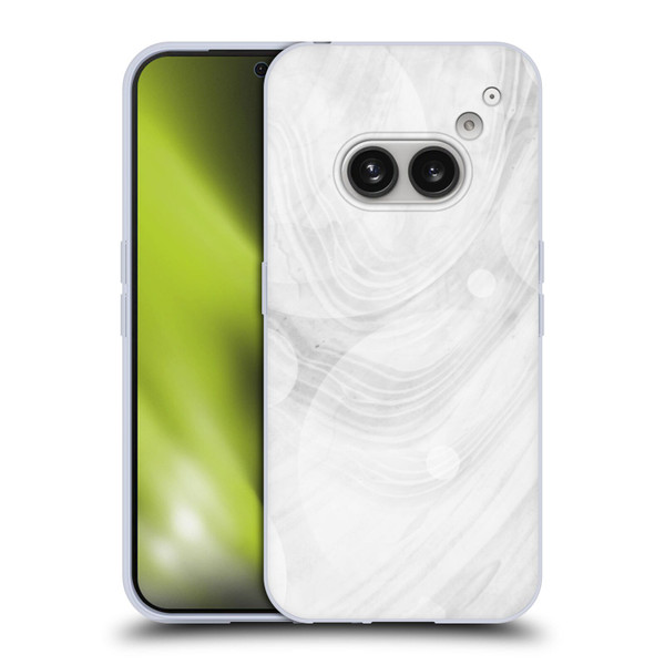 Alyn Spiller Marble White Soft Gel Case for Nothing Phone (2a)