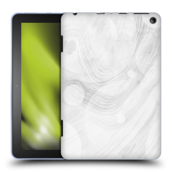 Alyn Spiller Marble White Soft Gel Case for Amazon Fire HD 8/Fire HD 8 Plus 2020