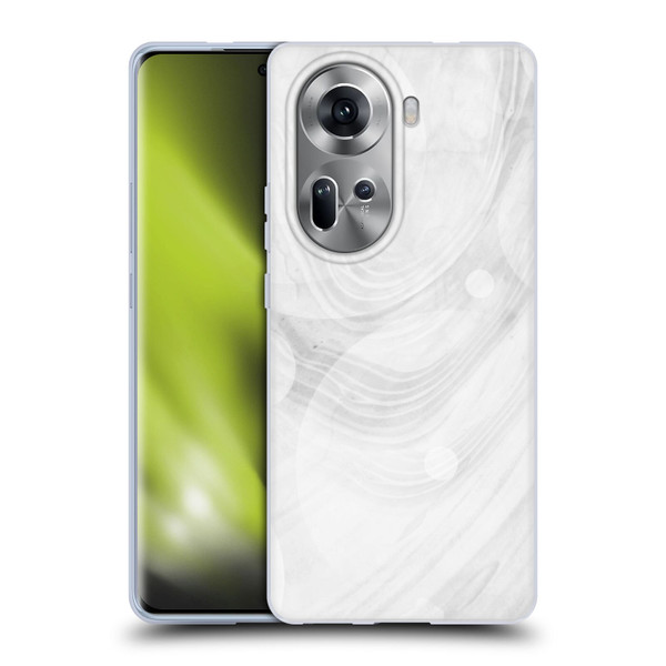 Alyn Spiller Marble White Soft Gel Case for OPPO Reno11
