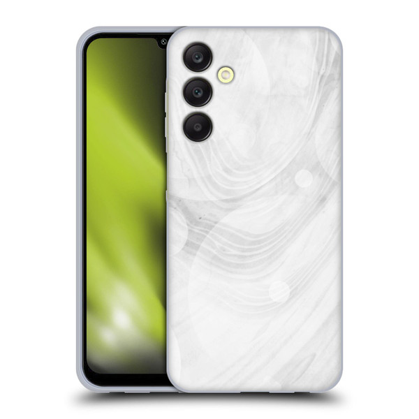 Alyn Spiller Marble White Soft Gel Case for Samsung Galaxy A25 5G