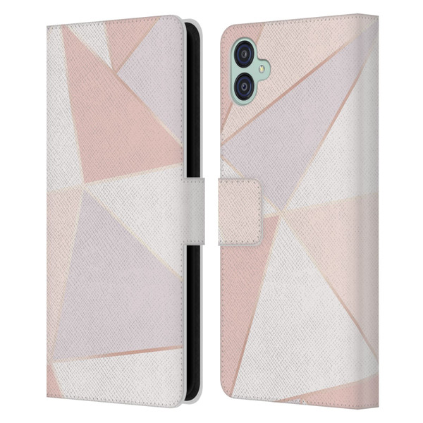 Alyn Spiller Rose Gold Geometry Leather Book Wallet Case Cover For Samsung Galaxy M04 5G / A04e
