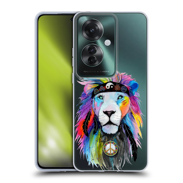 Pixie Cold Cats Hippy Lion Soft Gel Case for OPPO Reno11 F 5G / F25 Pro 5G