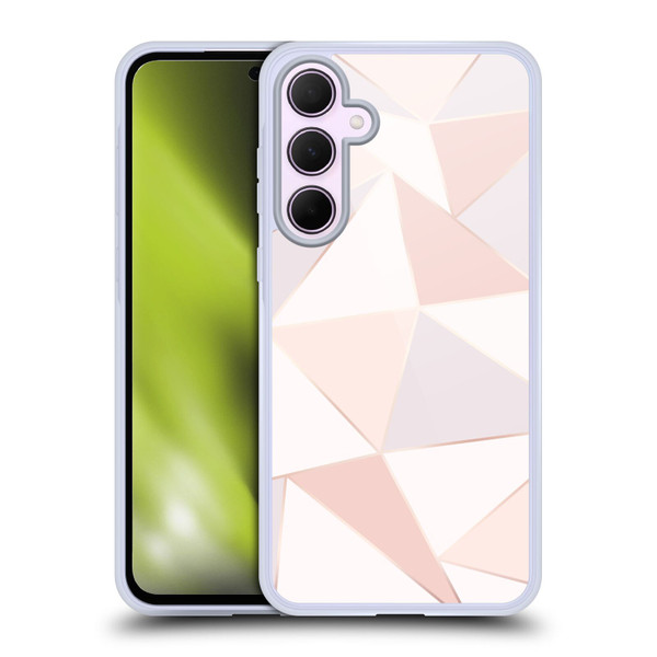 Alyn Spiller Rose Gold Geometry Soft Gel Case for Samsung Galaxy A35 5G