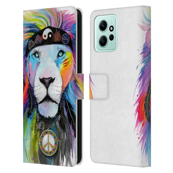Pixie Cold Cats Hippy Lion Leather Book Wallet Case Cover For Xiaomi Redmi 12