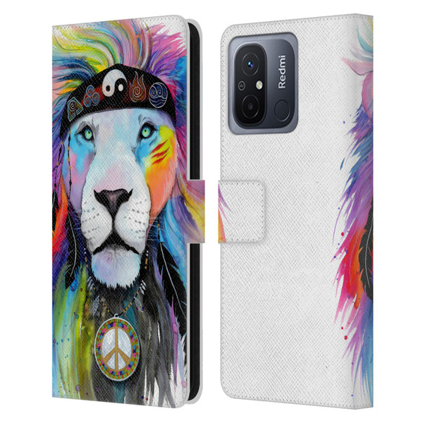 Pixie Cold Cats Hippy Lion Leather Book Wallet Case Cover For Xiaomi Redmi 12C