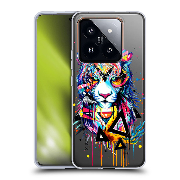 Pixie Cold Cats Shattered Tiger Soft Gel Case for Xiaomi 14 Pro