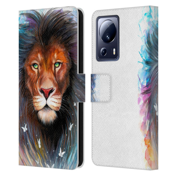 Pixie Cold Cats Sacred King Leather Book Wallet Case Cover For Xiaomi 13 Lite 5G
