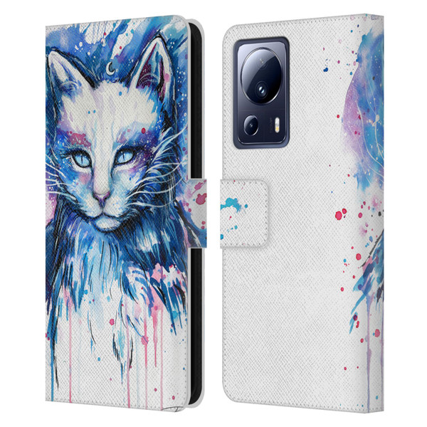 Pixie Cold Cats Space Leather Book Wallet Case Cover For Xiaomi 13 Lite 5G