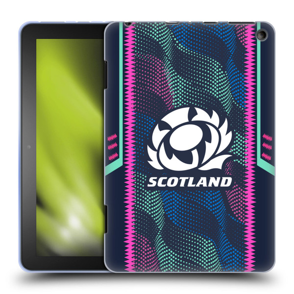 Scotland Rugby 2023/24 Crest Kit Wave Training Soft Gel Case for Amazon Fire HD 8/Fire HD 8 Plus 2020