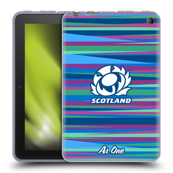 Scotland Rugby Graphics Training Pattern Soft Gel Case for Amazon Fire 7 2022