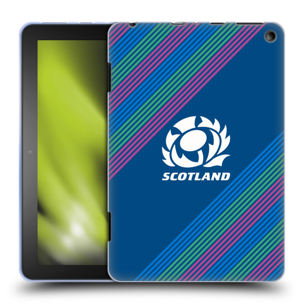 Scotland Rugby Graphics Stripes Soft Gel Case for Amazon Fire HD 8/Fire HD 8 Plus 2020